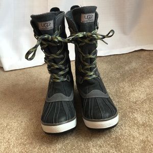 BARELY WORN DARK GRAY UGG SNOW BOOTS- RUN SMALL